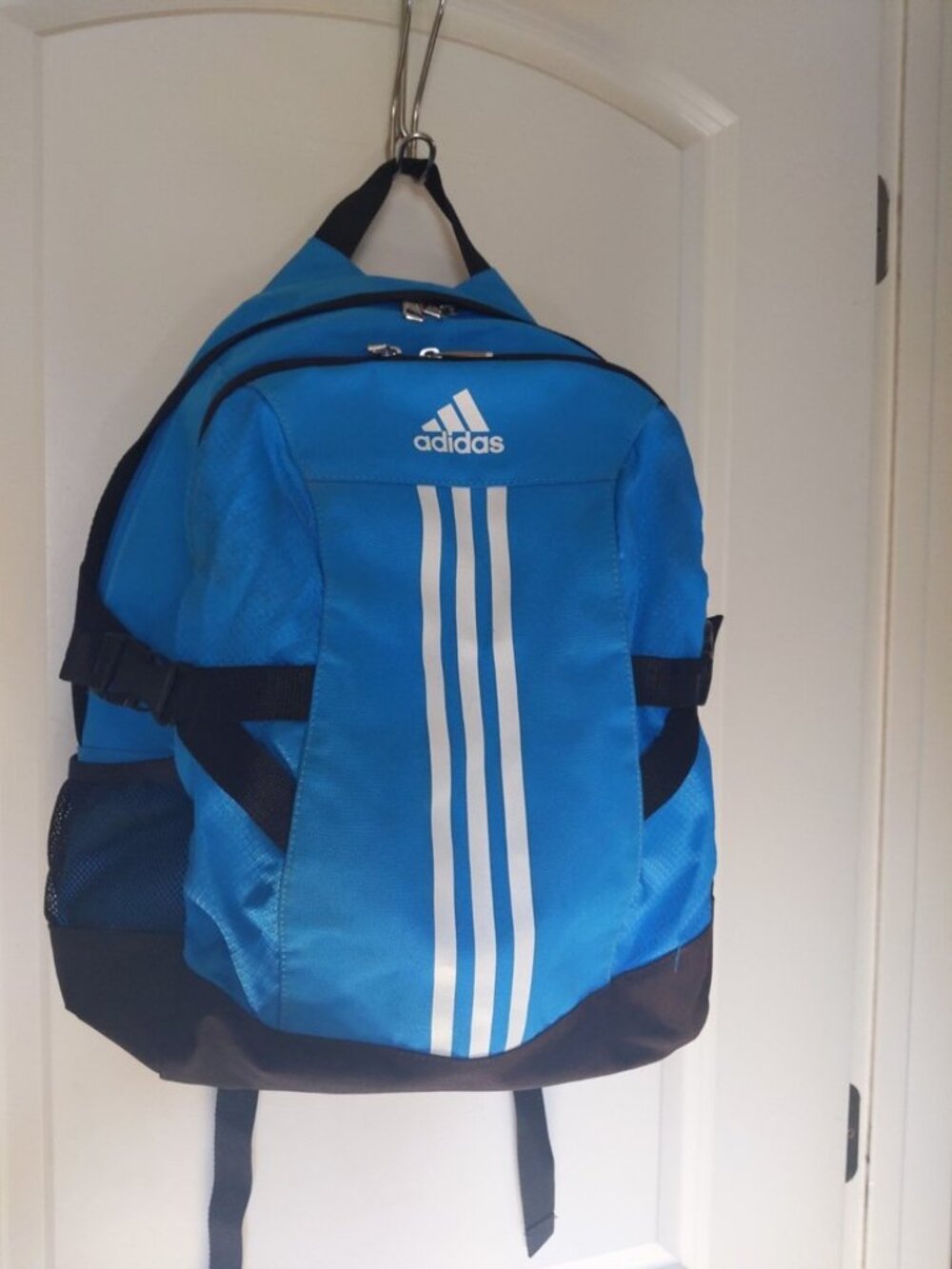 Adidas Aqua Blue and White Power Series backpack